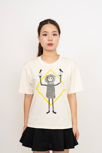 Brian Bird-Lion Women’s Monarch Tee, Cream